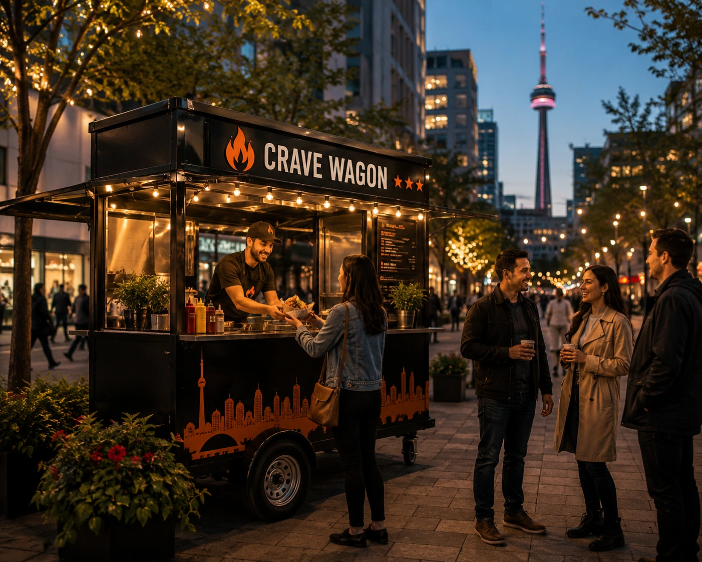 Illustration of a Crave Wagon partnership