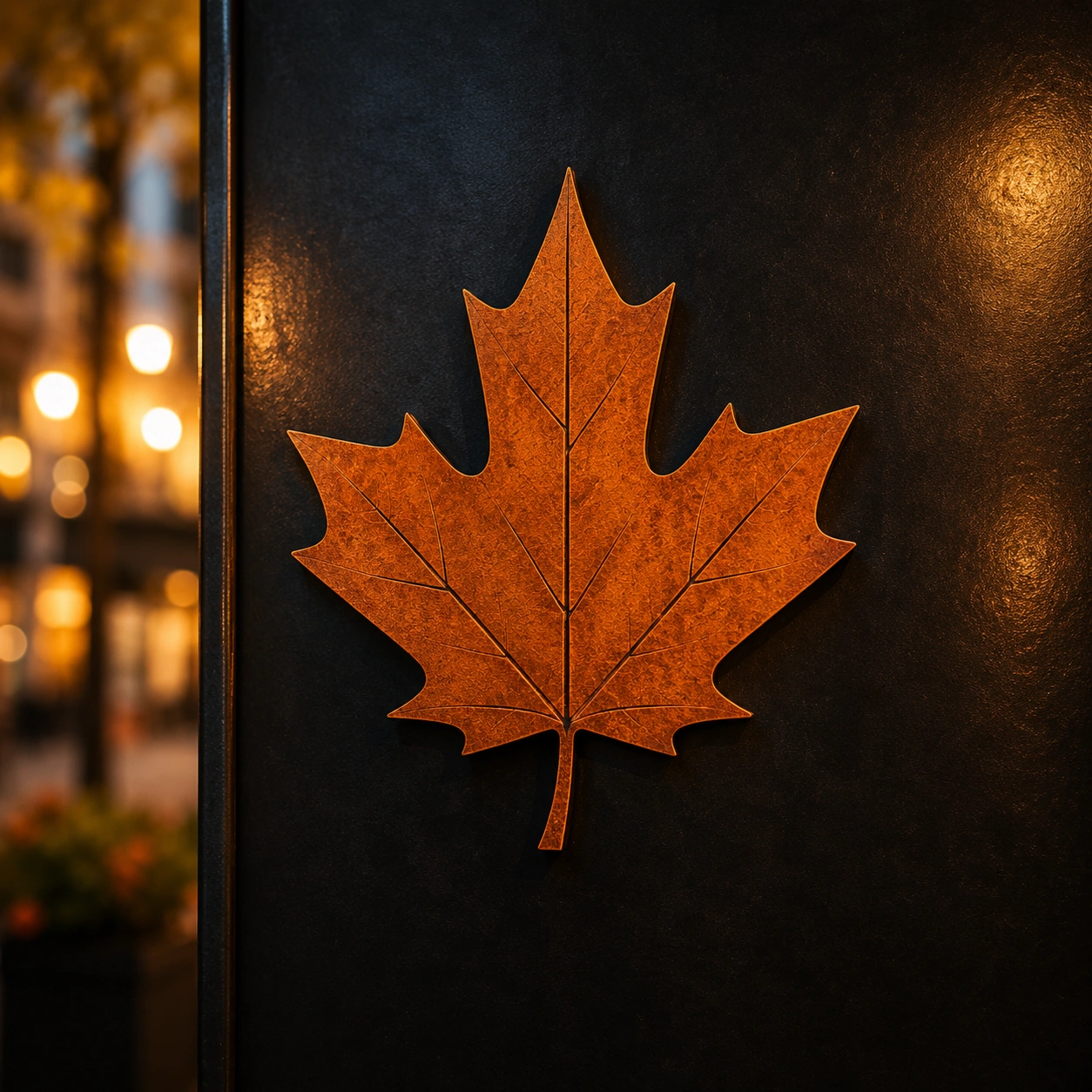 Canadian maple leaf brand accent