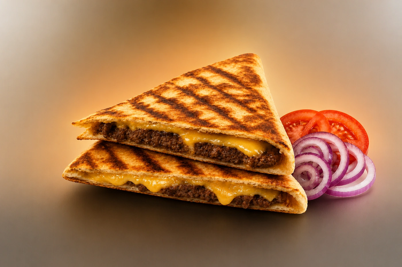 Grilled beef flatbread